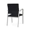 Lesro Newport Guest Chair Metal Frame, Silver, MD Black Upholstery NP1101 - alternate 3